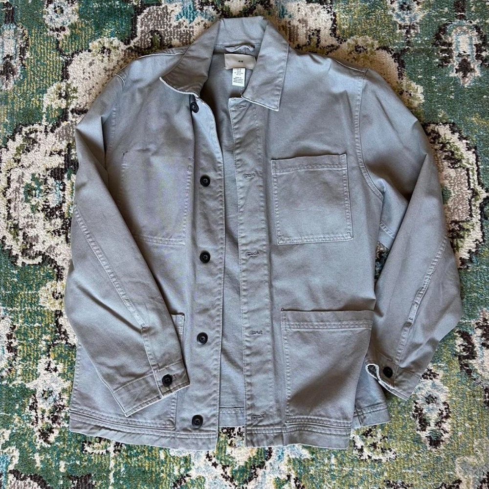 H&M Gray Lightweight Shirt Jacket